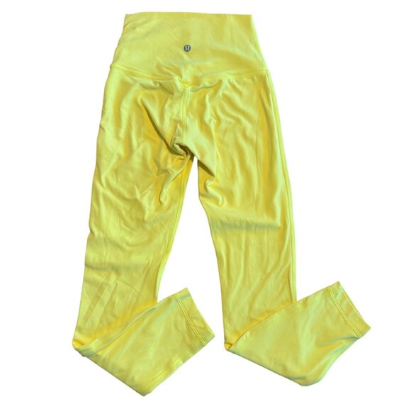 SIZE 2 Lululemon Align High Rise 25" Neon Electric Lemon Yellow Leggings - Picture 3 of 6